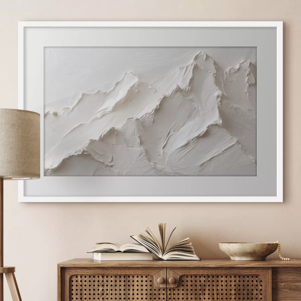 Poster Relief montagneux clair avec des traits épais f49215
