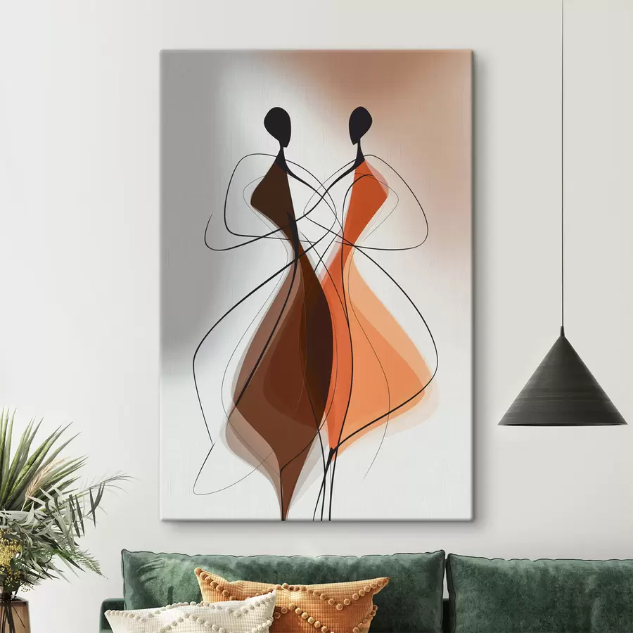 Tableau Un couple abstrait s49129