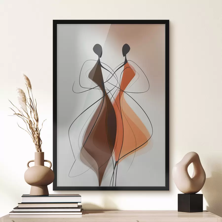 Papier peint Un couple abstrait f49129