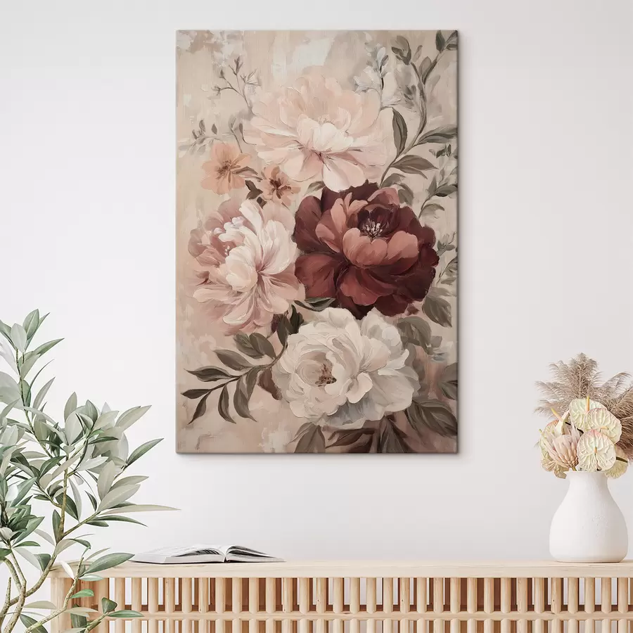 Tableau Pivoines vintage s49256