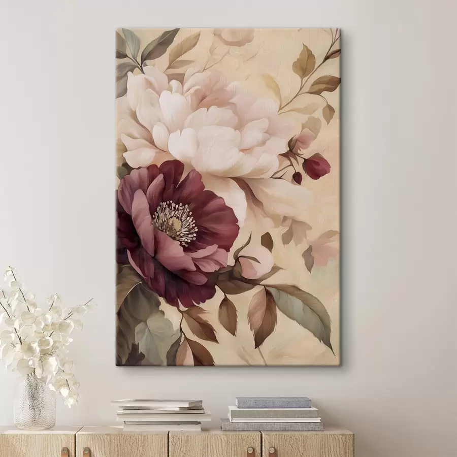 Tableau Pivoines vintage s49257