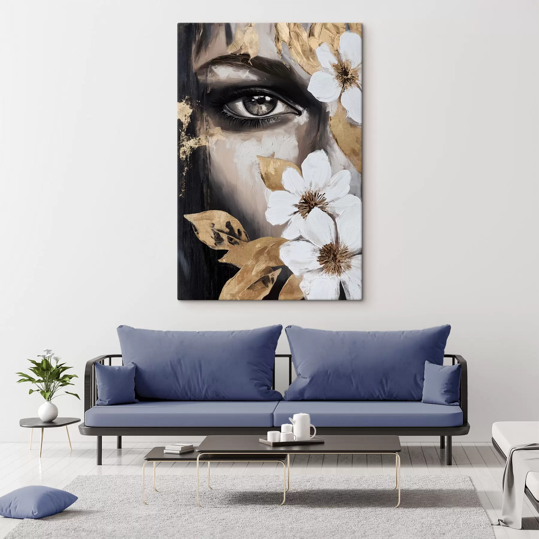 Tableau Fille avec des fleurs s49272