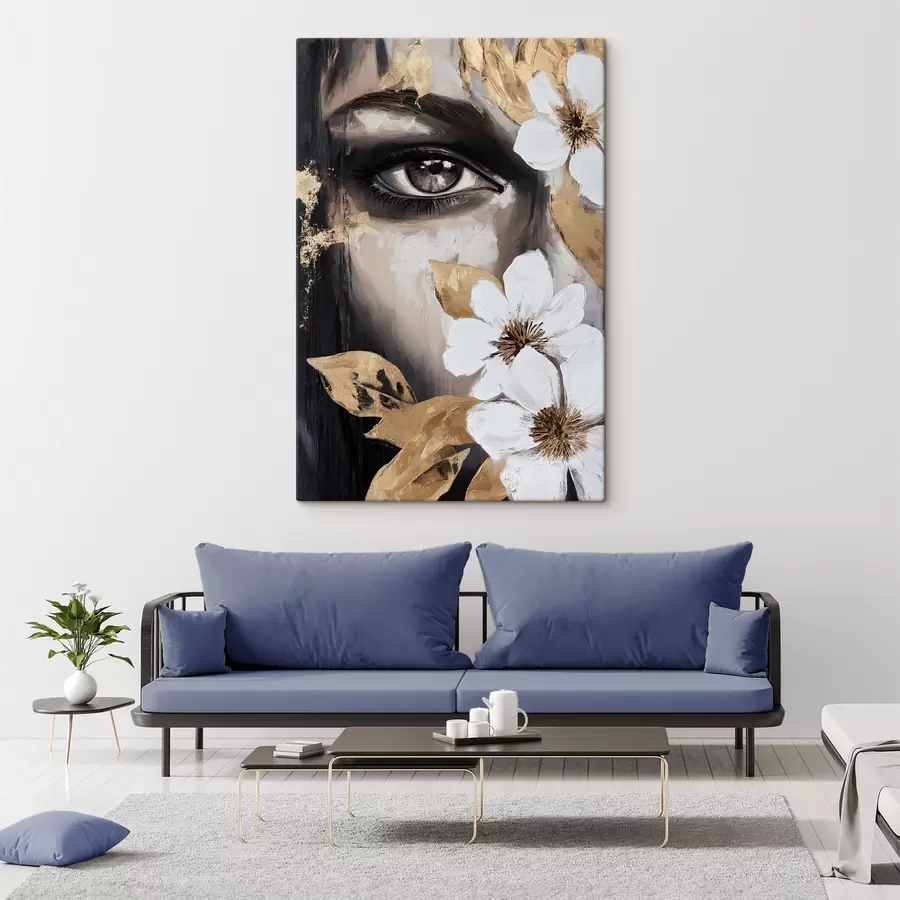 Tableau Fille avec des fleurs s49272