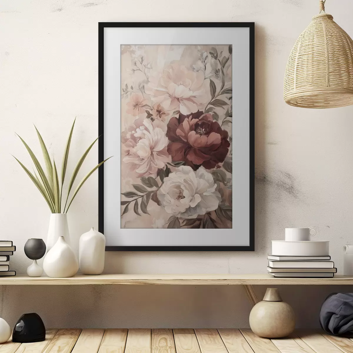 Poster Pivoines vintage f49256