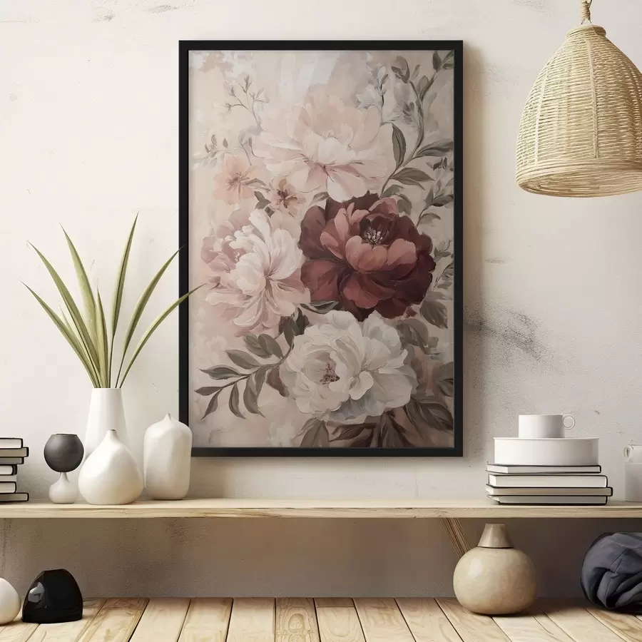 Papier peint Pivoines vintage f49256