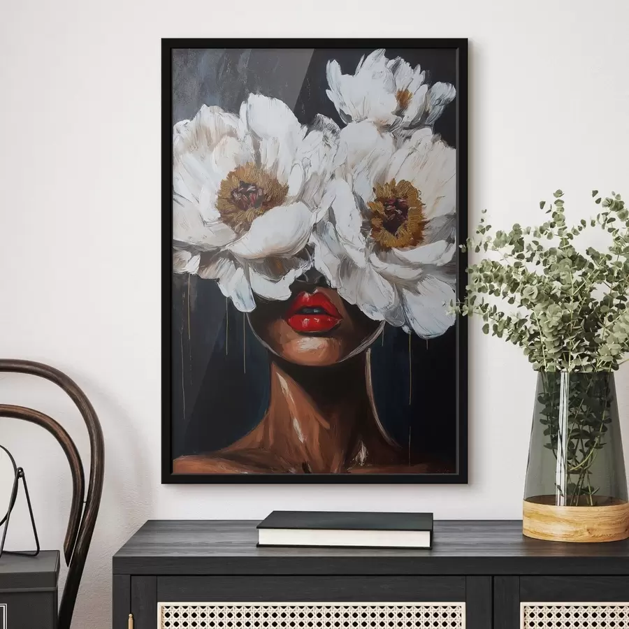 Papier peint Fille avec des fleurs f49269