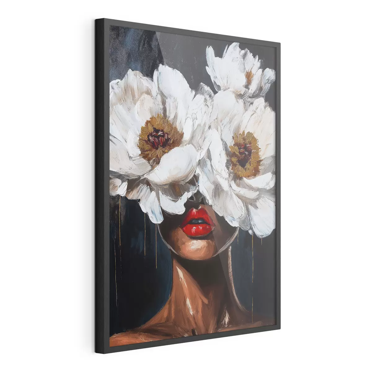 Poster Fille avec des fleurs f49269