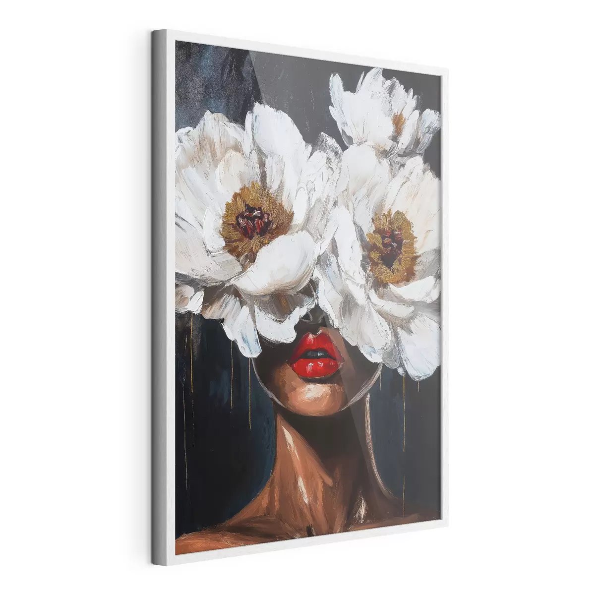 Poster Fille avec des fleurs f49269