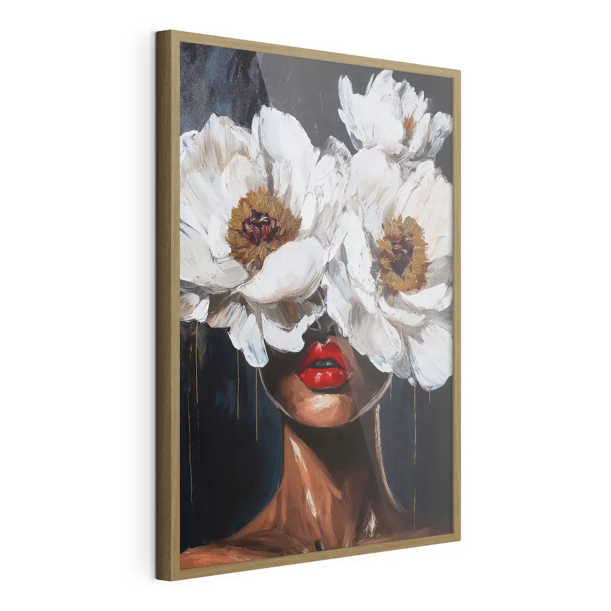 Poster Fille avec des fleurs f49269