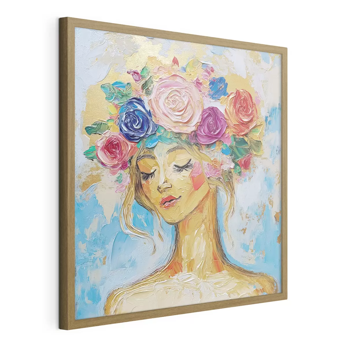 Poster Une jeune fille aux fleurs f49287