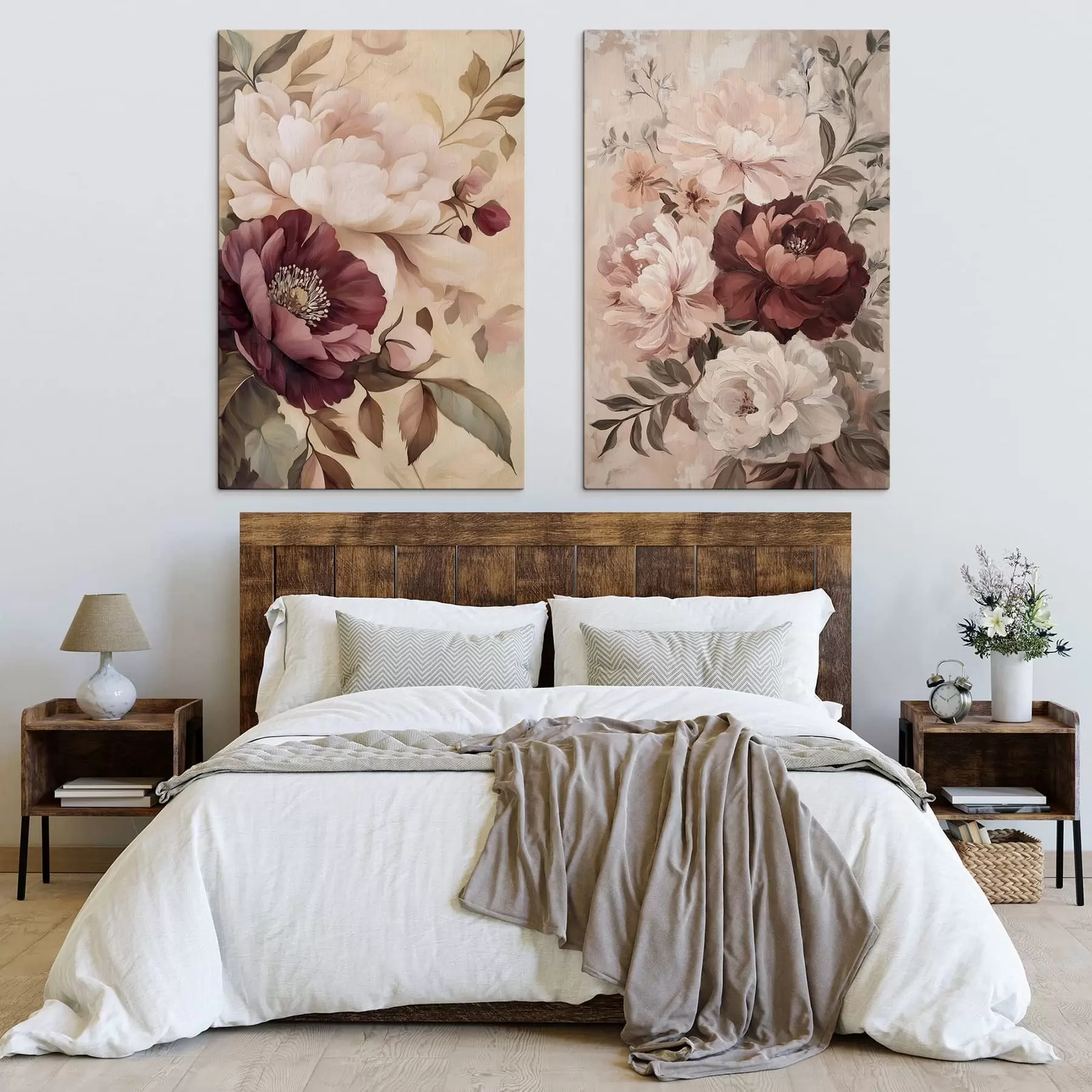 Tableau Pivoines vintage m30490