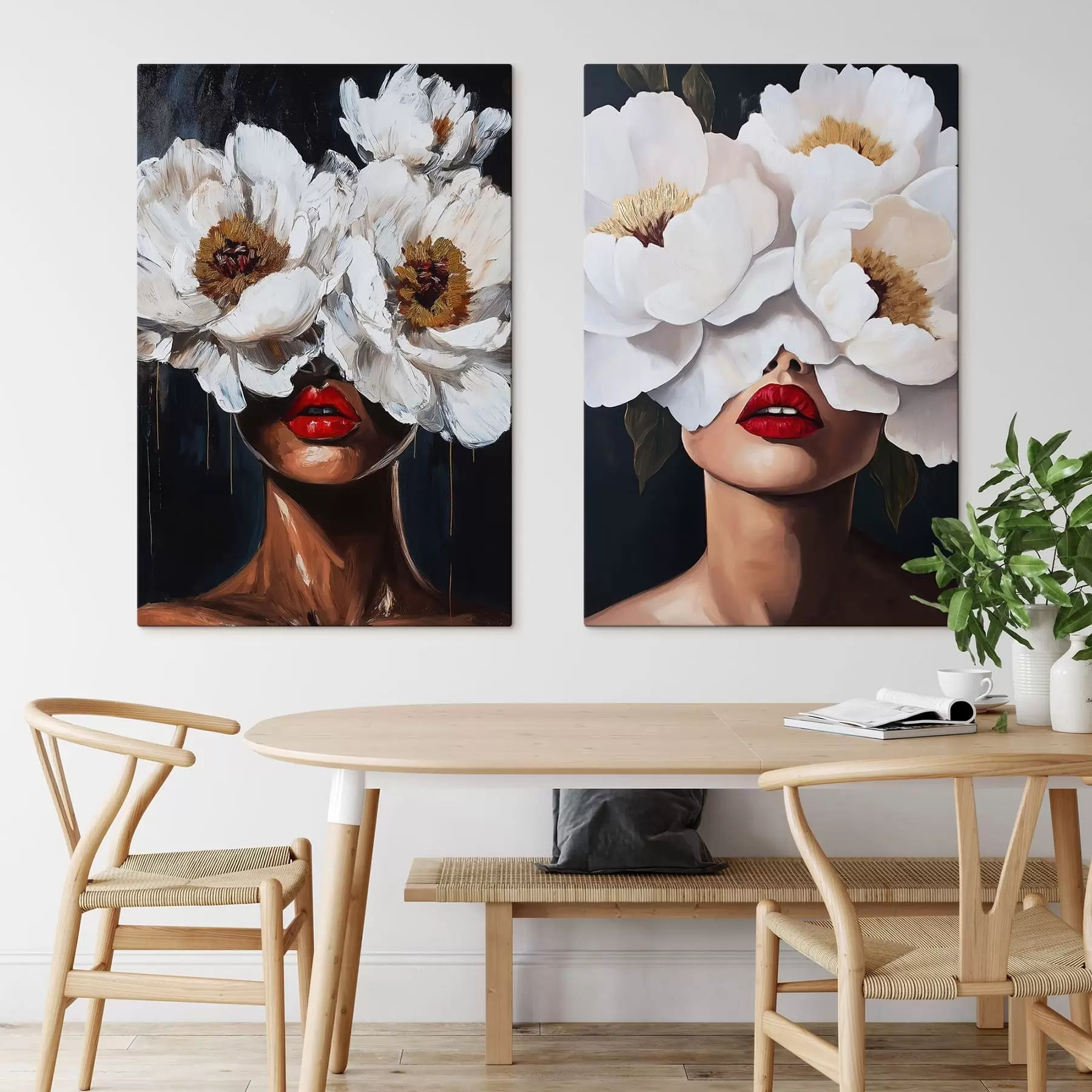 Tableau Des fleurs dans les cheveux m30494