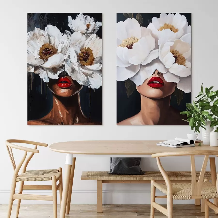 Tableau Des fleurs dans les cheveux m30494