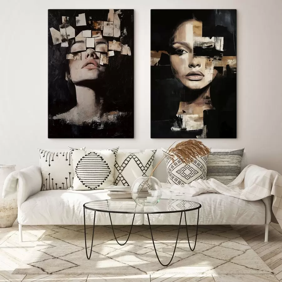Tableau Visages abstraits m30498