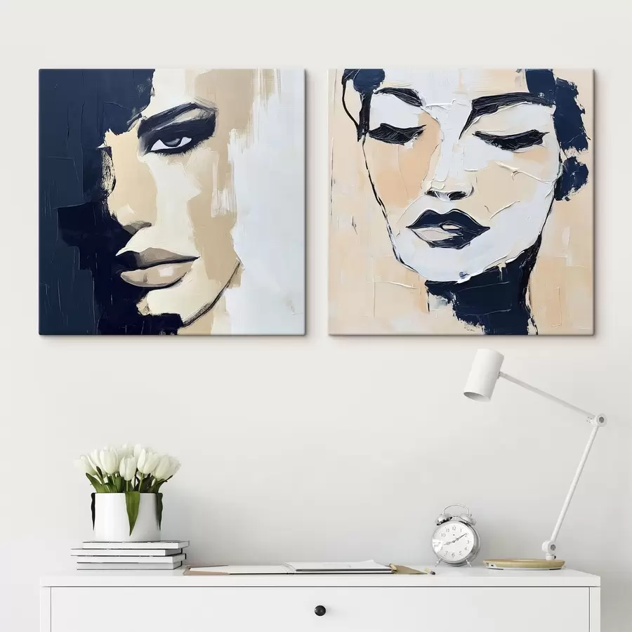 Tableau Visages abstraits m30499