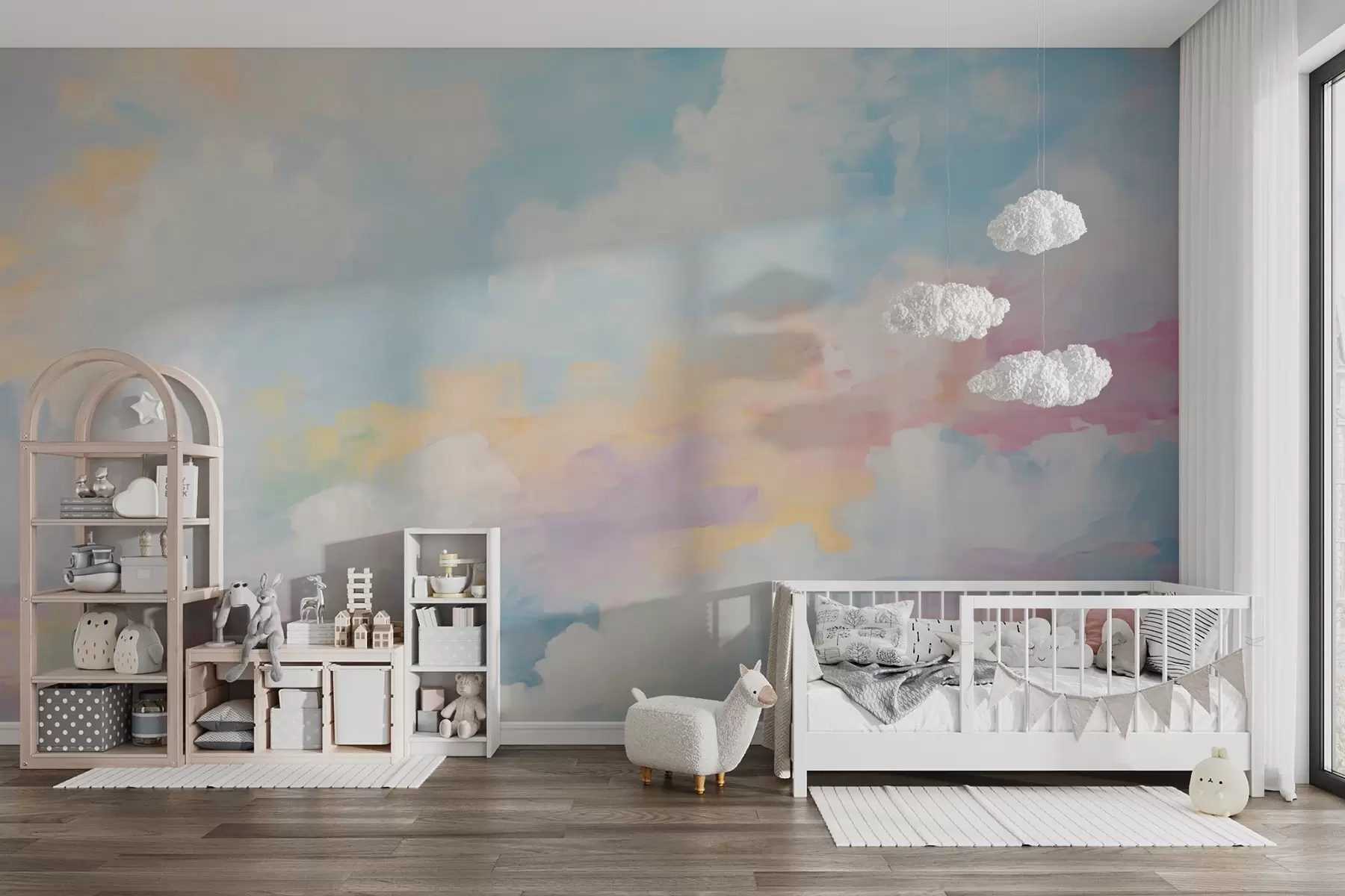 Papier peint Imitation abstraite d'un ciel dans la peinture w05637