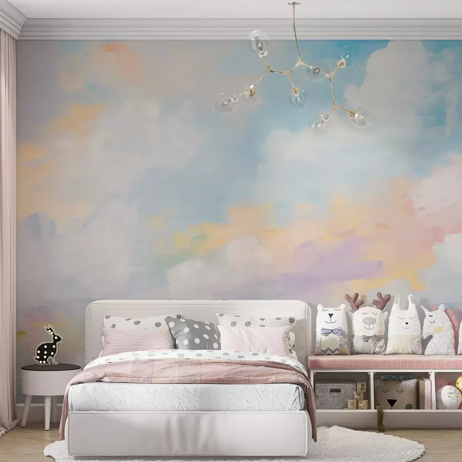 Papier peint Imitation abstraite d'un ciel dans la peinture w05637