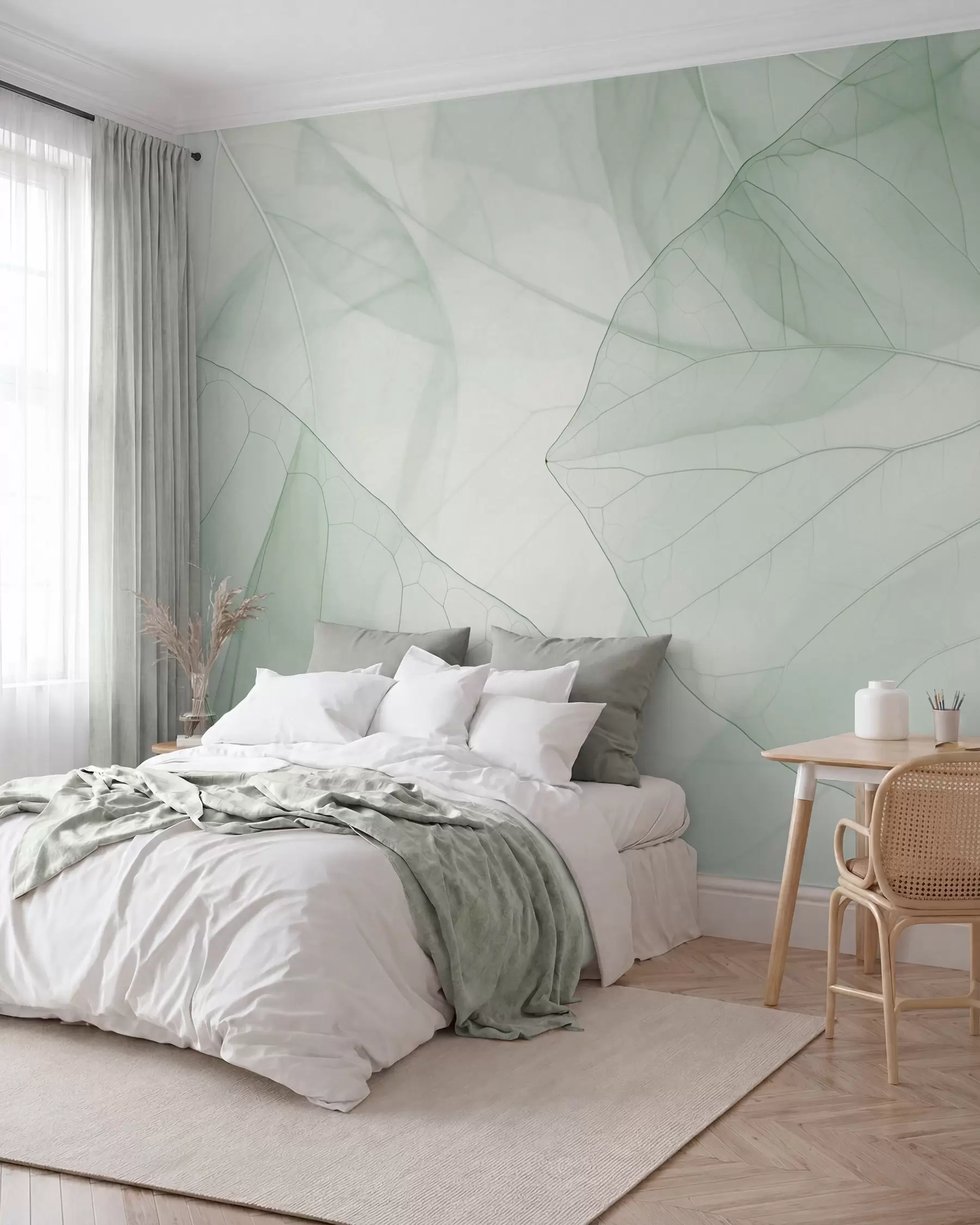 Papier peint Voile de feuilles w05474
