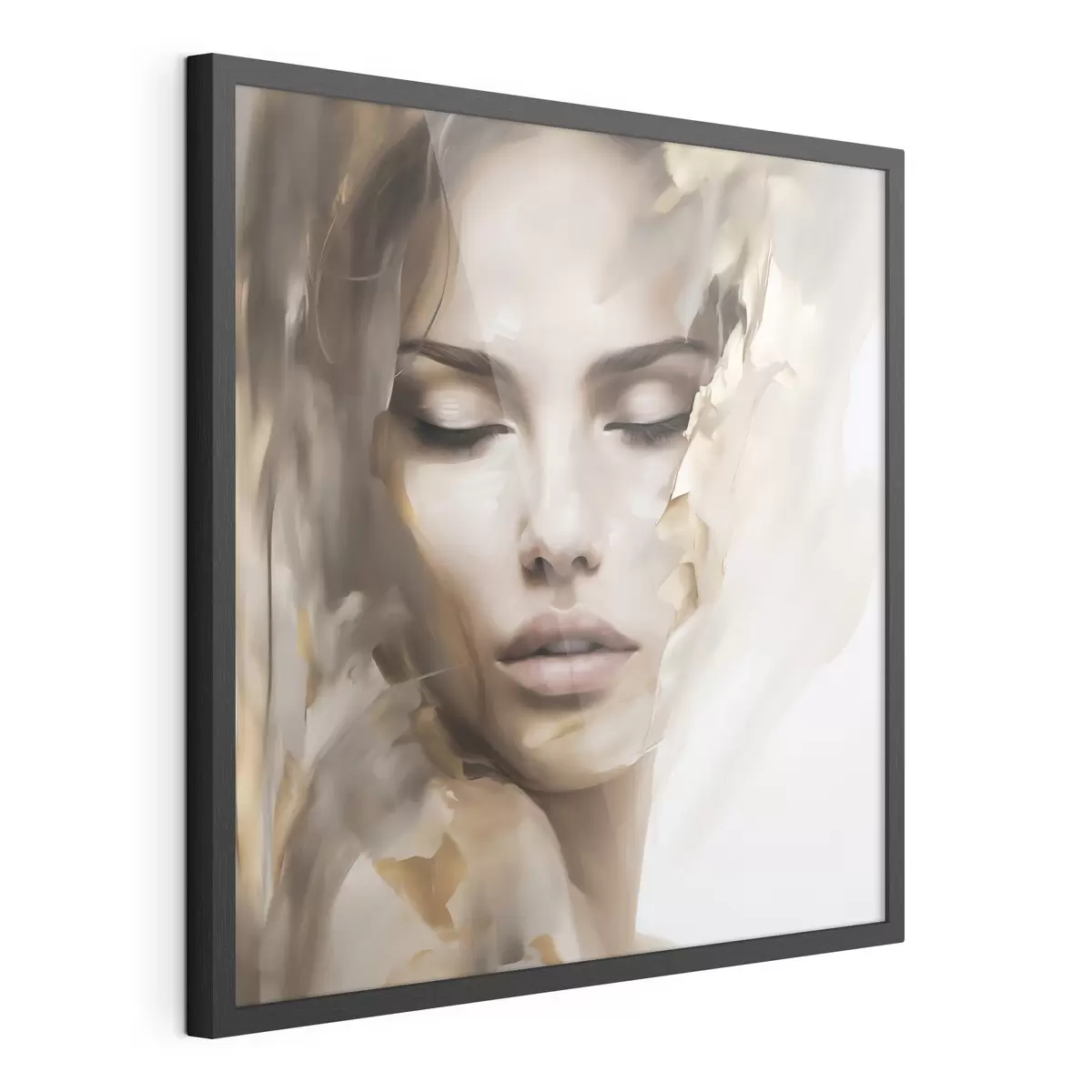 Poster Portrait abstrait d'une femme, imitation de peinture f49132
