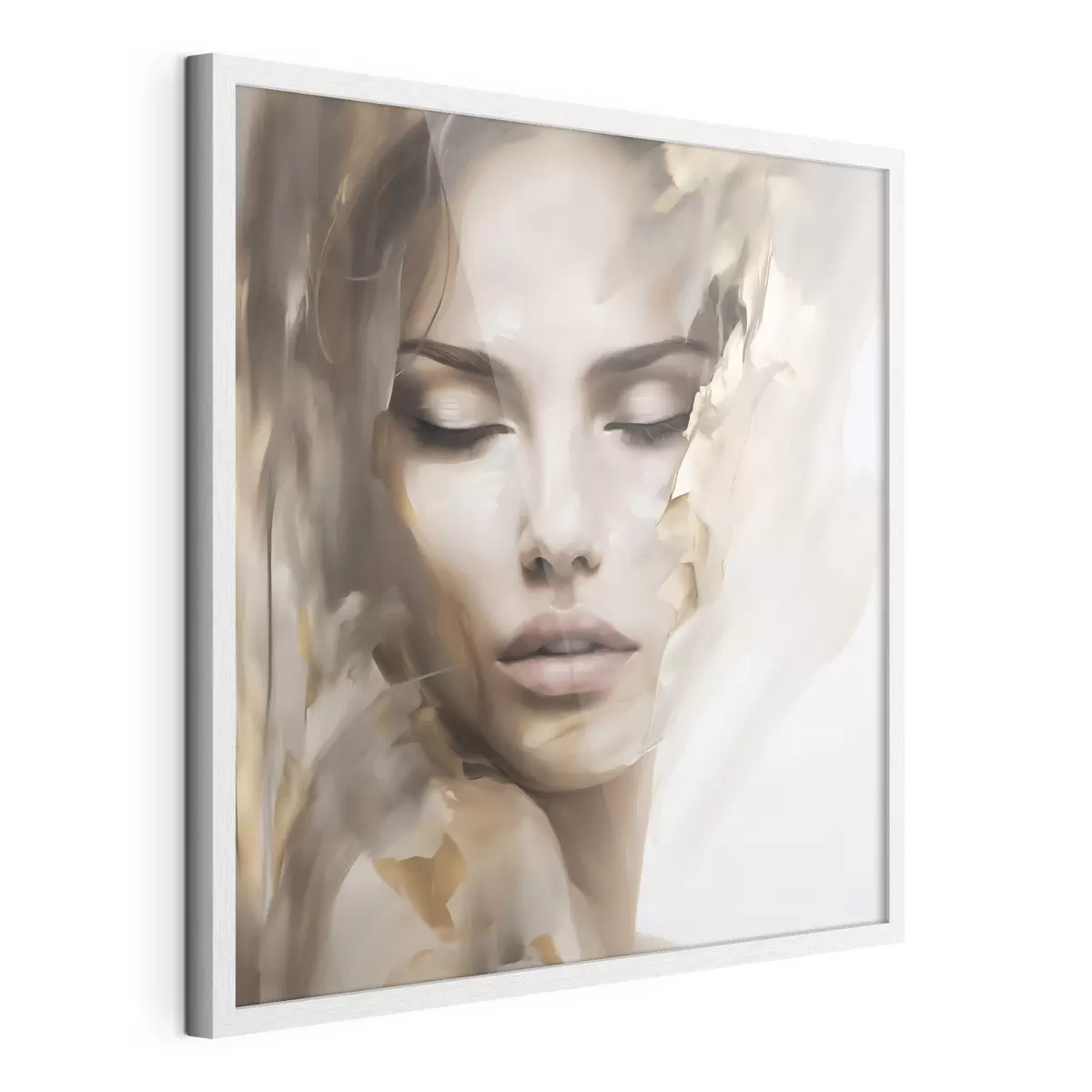 Poster Portrait abstrait d'une femme, imitation de peinture f49132