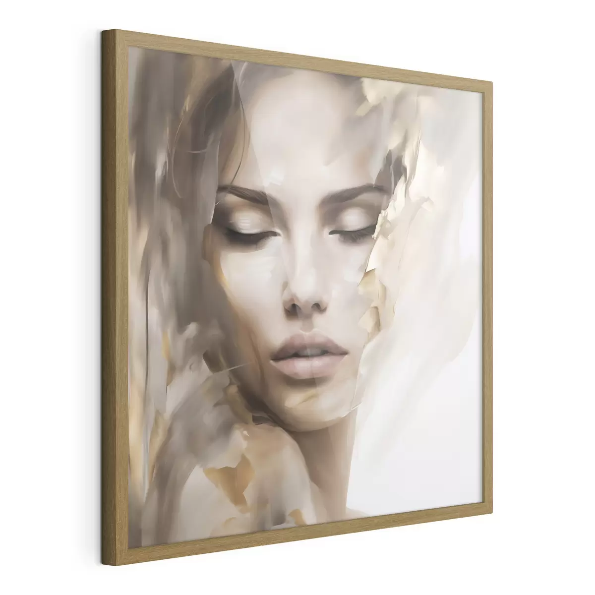 Poster Portrait abstrait d'une femme, imitation de peinture f49132