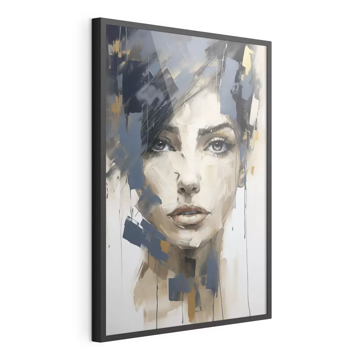 Poster Portrait abstrait d'une jeune fille, imitation de peinture f49141