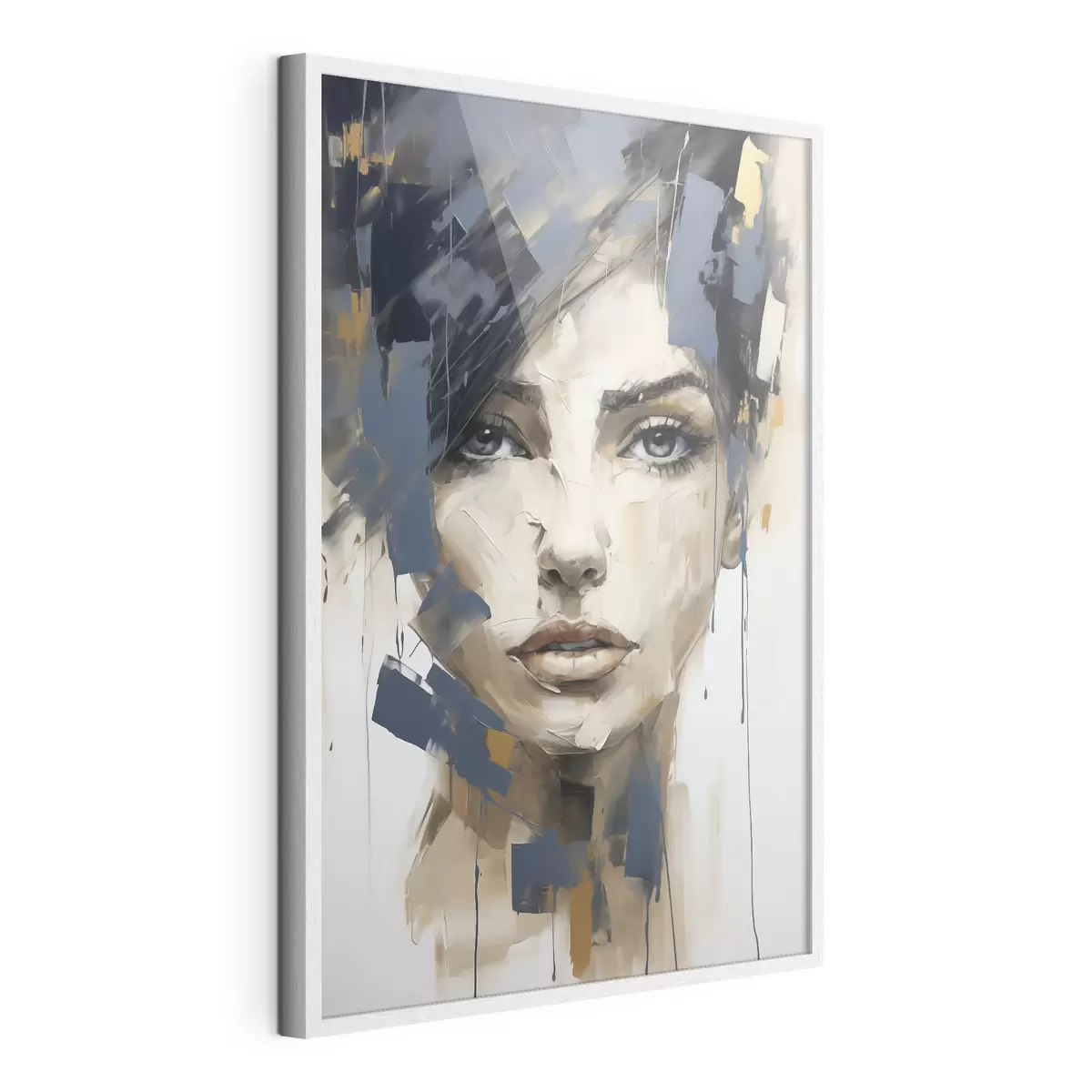 Poster Portrait abstrait d'une jeune fille, imitation de peinture f49141