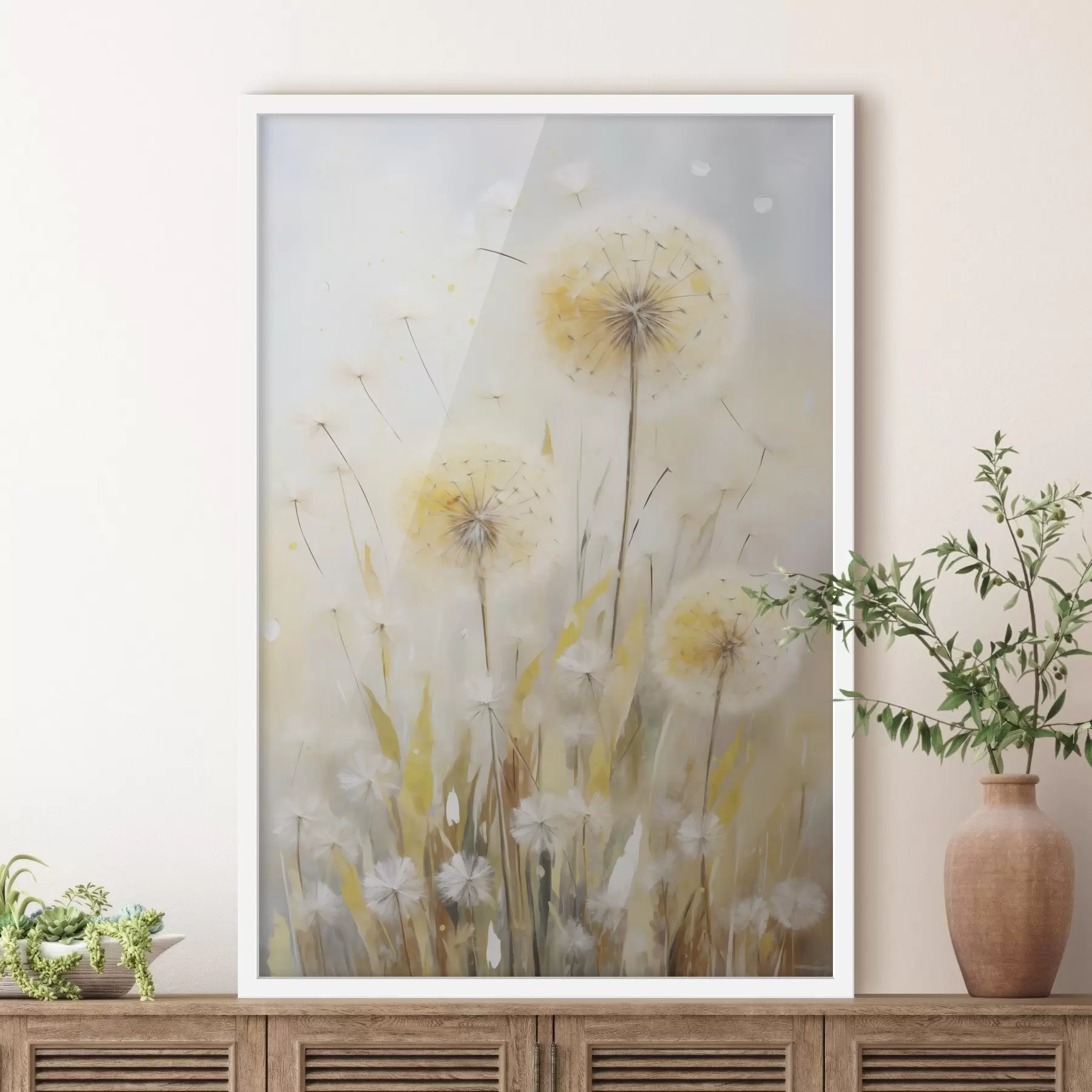 Papier peint Pissenlits, peinture d'imitation f49295