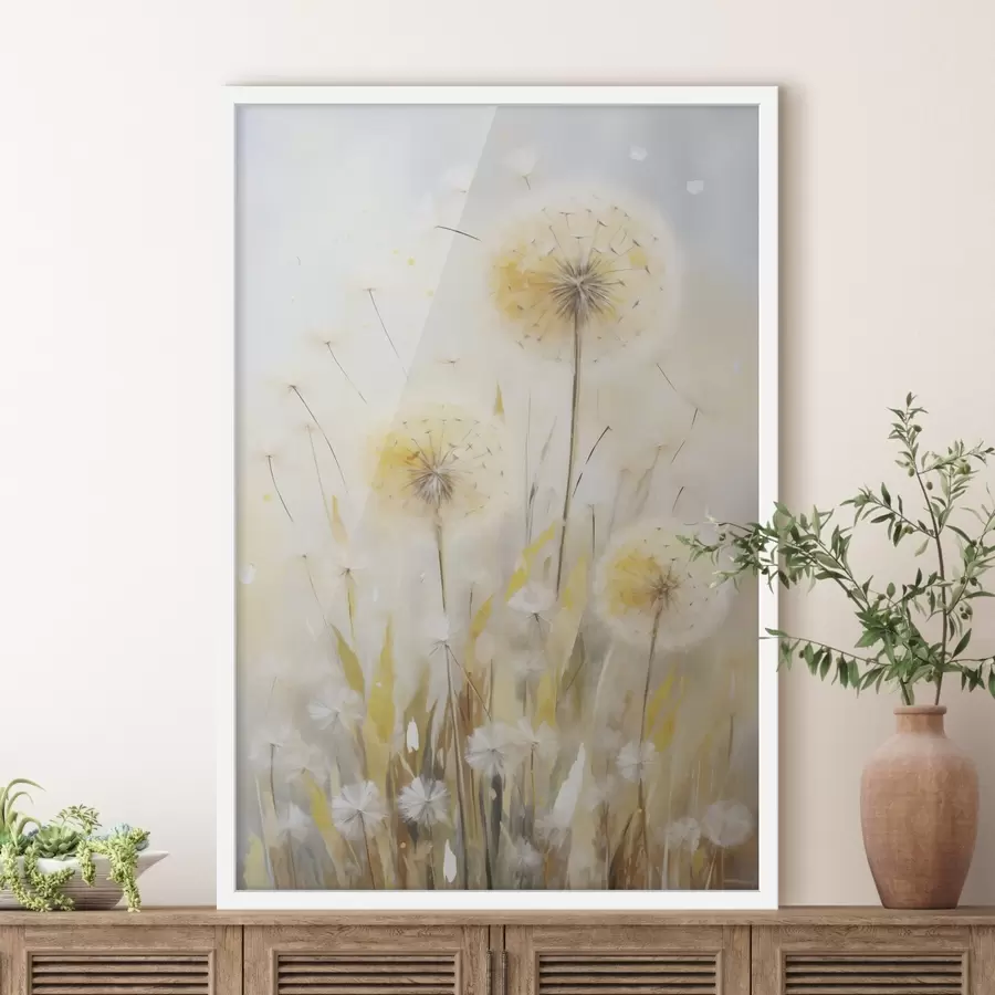 Papier peint Pissenlits, peinture d'imitation f49295