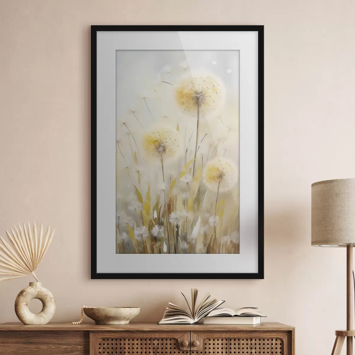 Poster Pissenlits, peinture d'imitation f49295