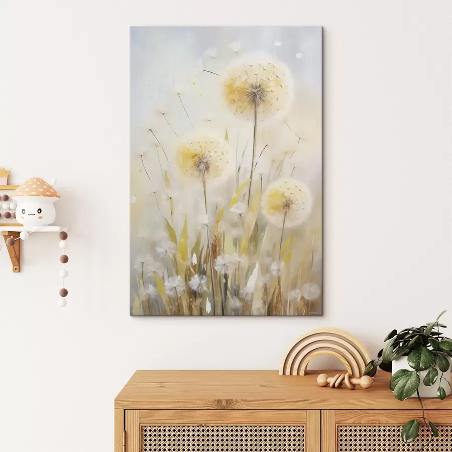 Tableau Pissenlits, peinture d'imitation s49295