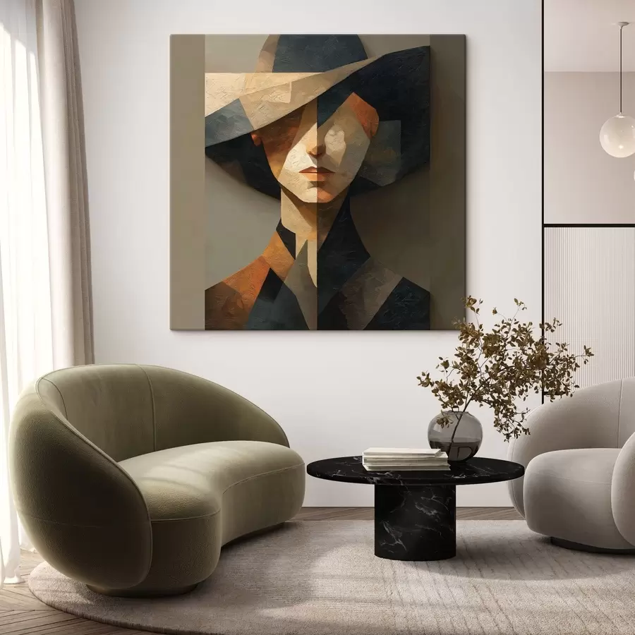 Tableau Portrait cubiste s49313