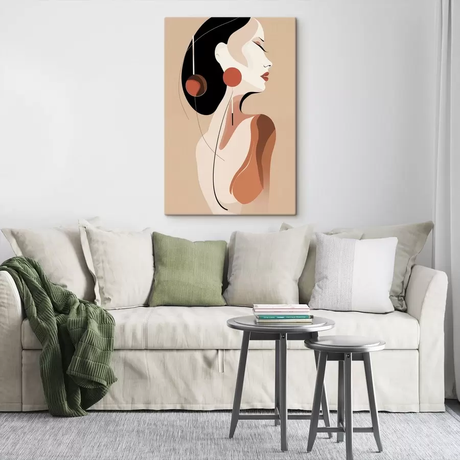 Tableau Muse en terre cuite s49324