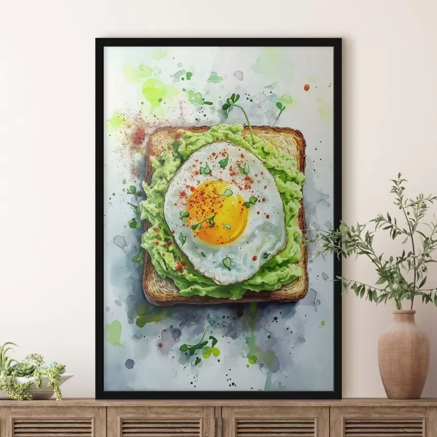 Papier peint Toast aux œufs f49309