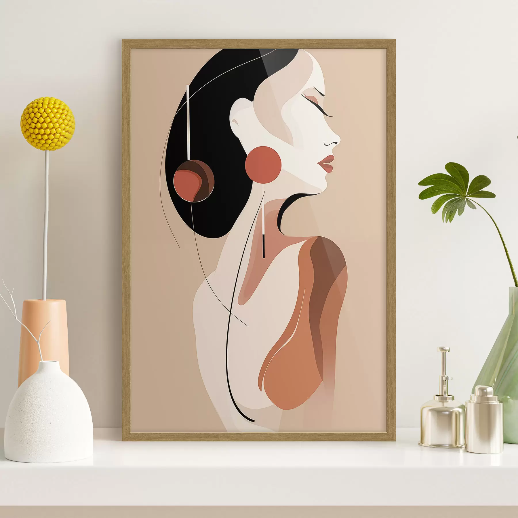 Papier peint Muse en terre cuite f49324