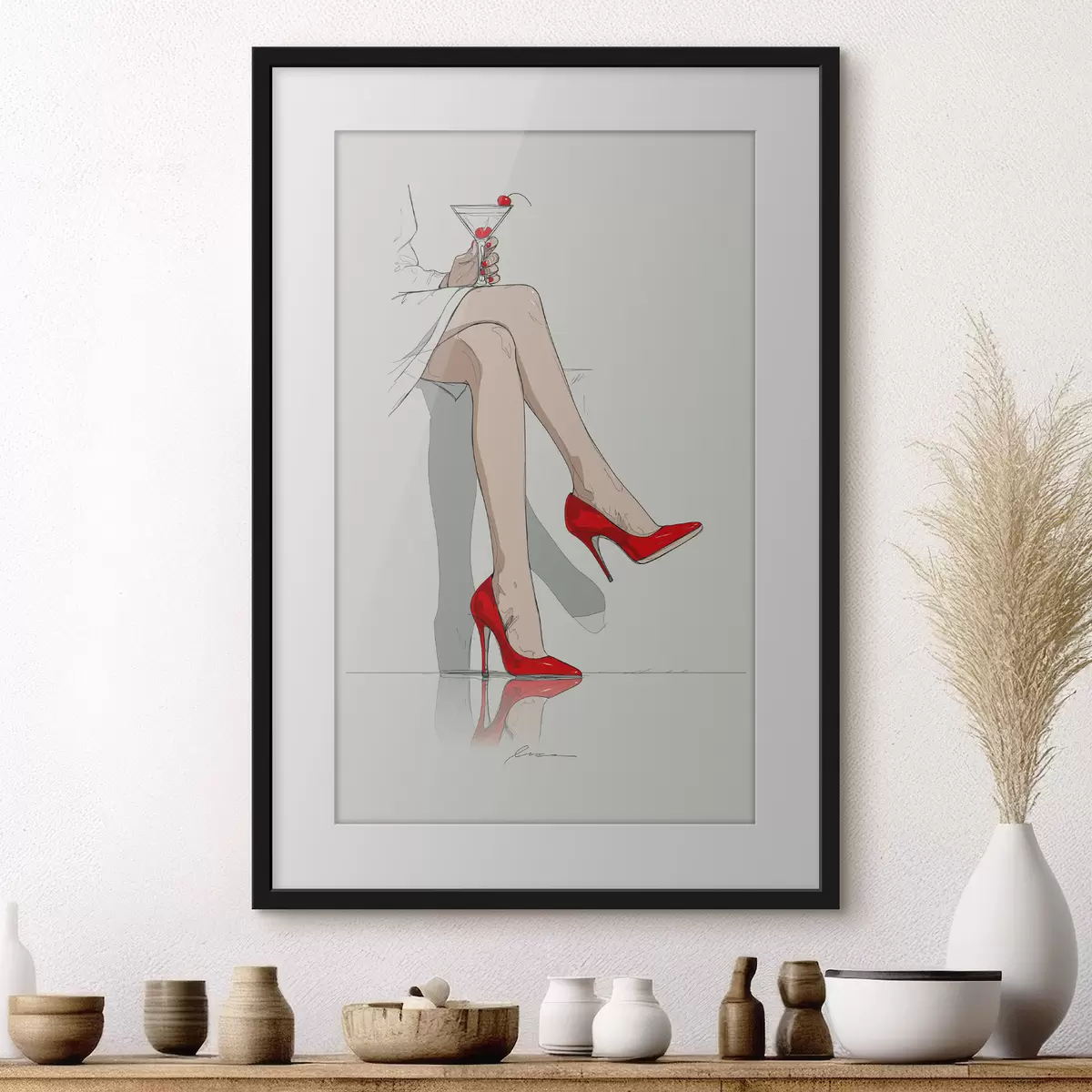 Poster Talons rouges et martini f49325