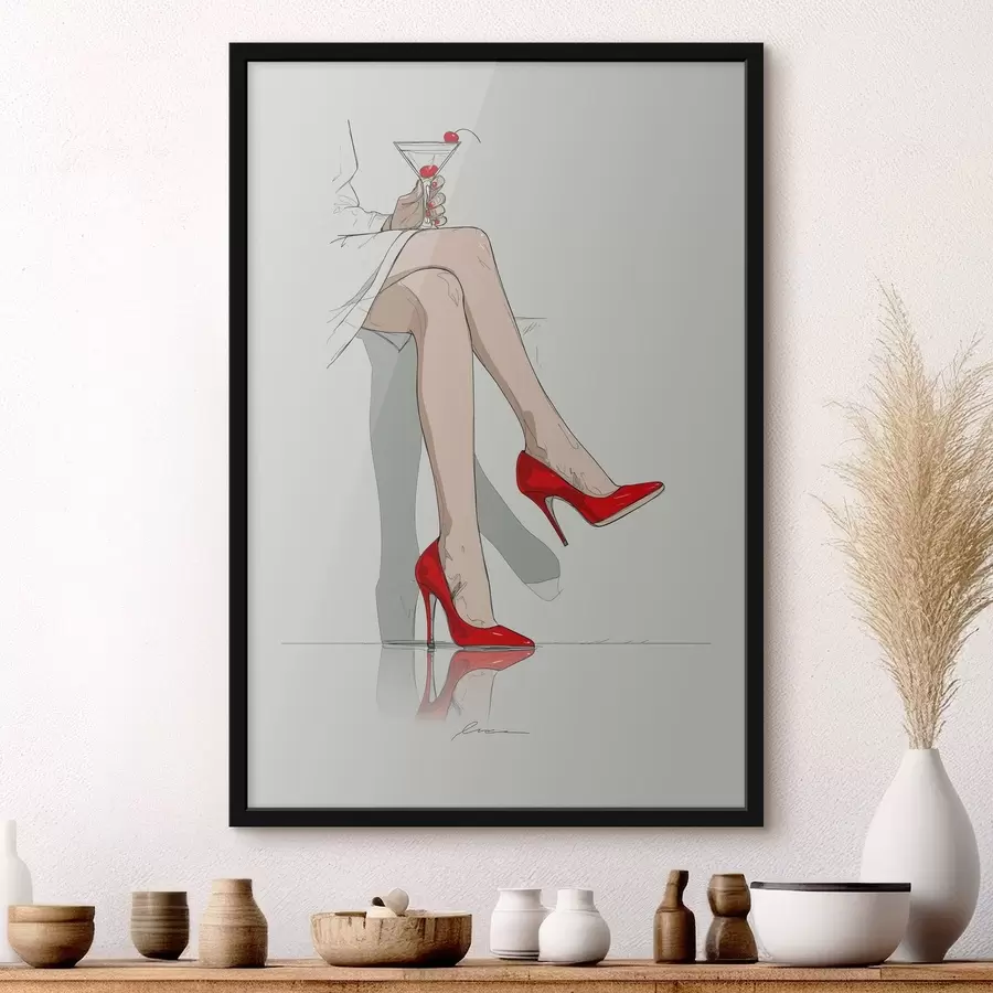 Papier peint Talons rouges et martini f49325