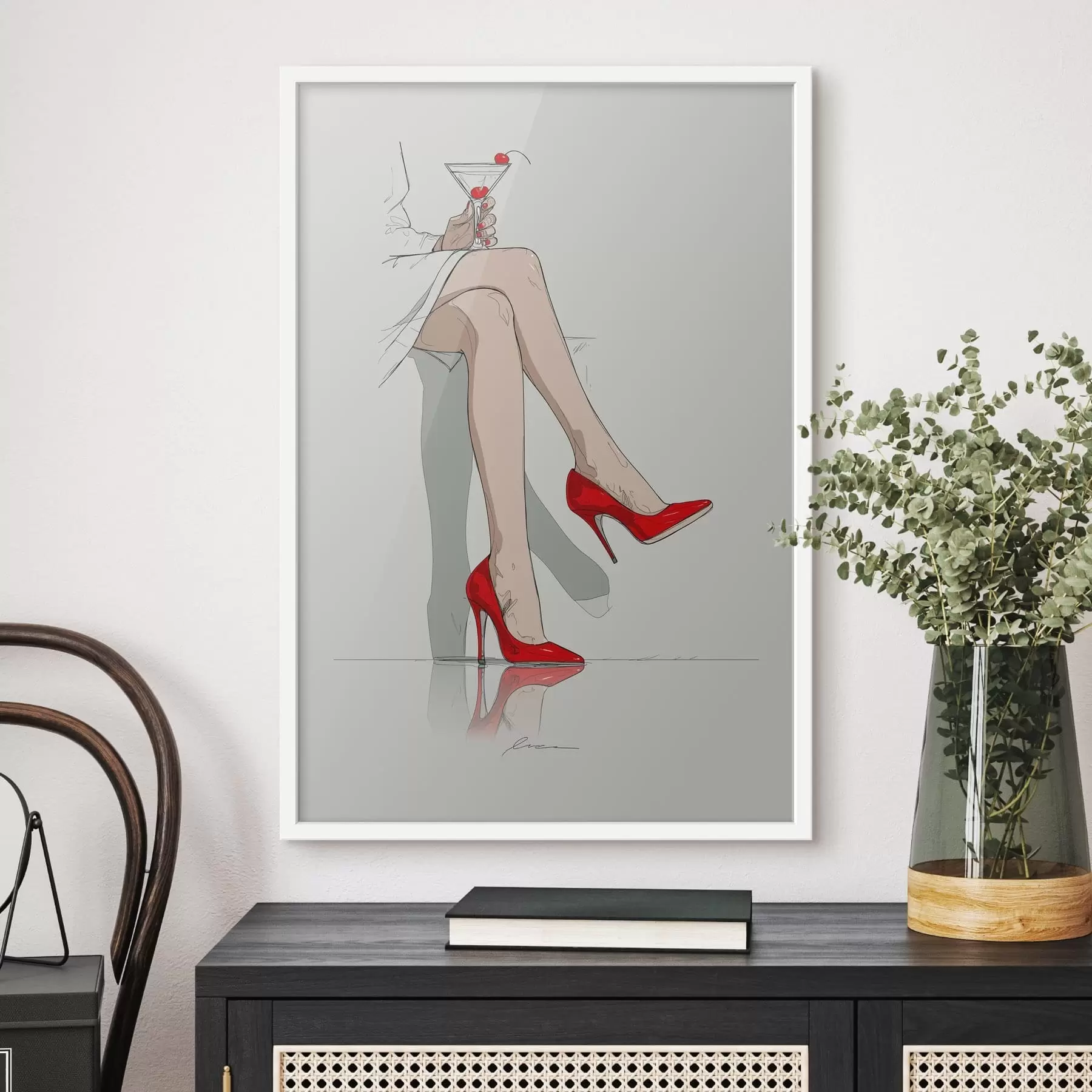 Papier peint Talons rouges et martini f49325