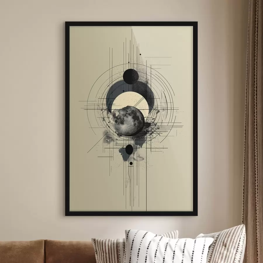 Papier peint Géométrie lunaire f49332