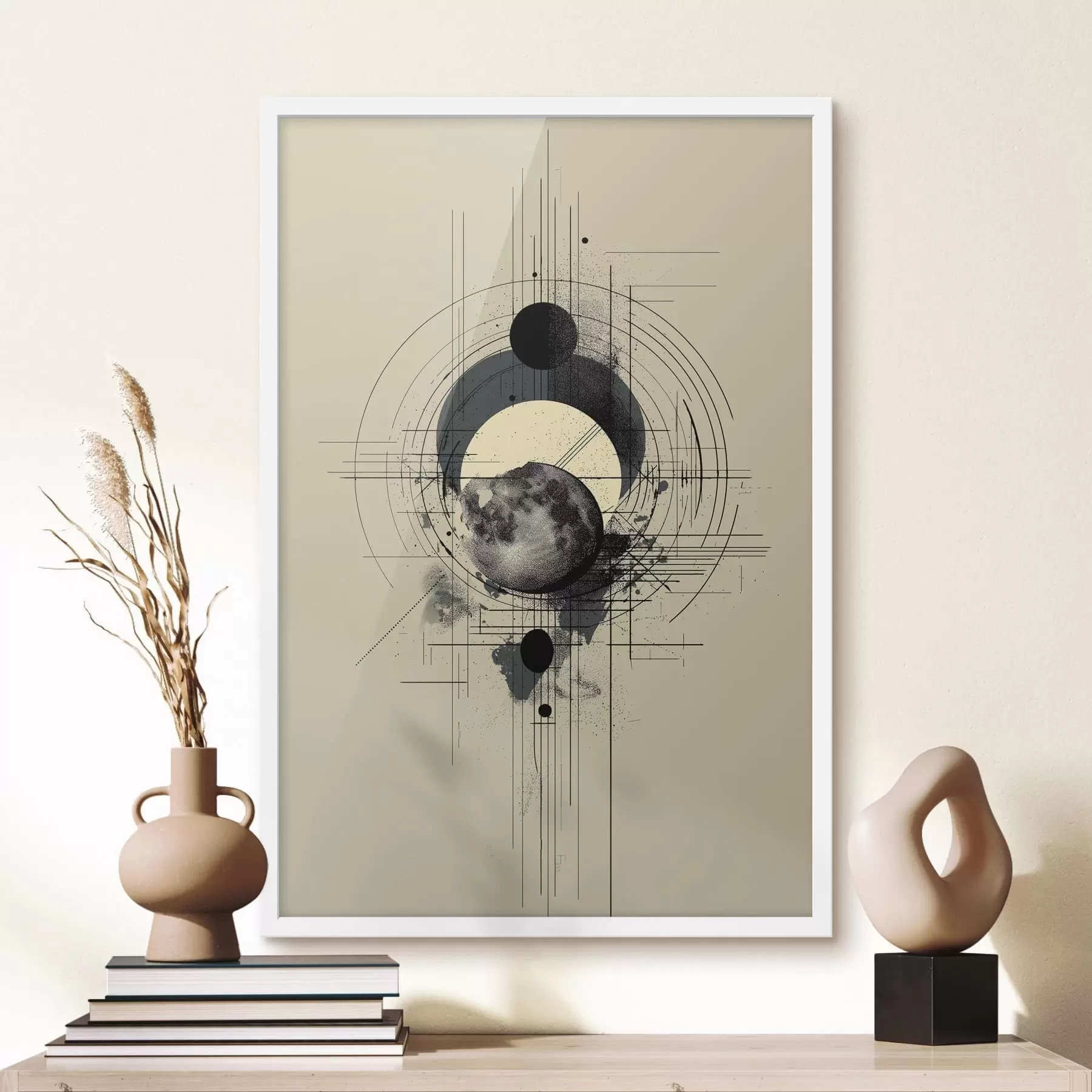 Papier peint Géométrie lunaire f49332