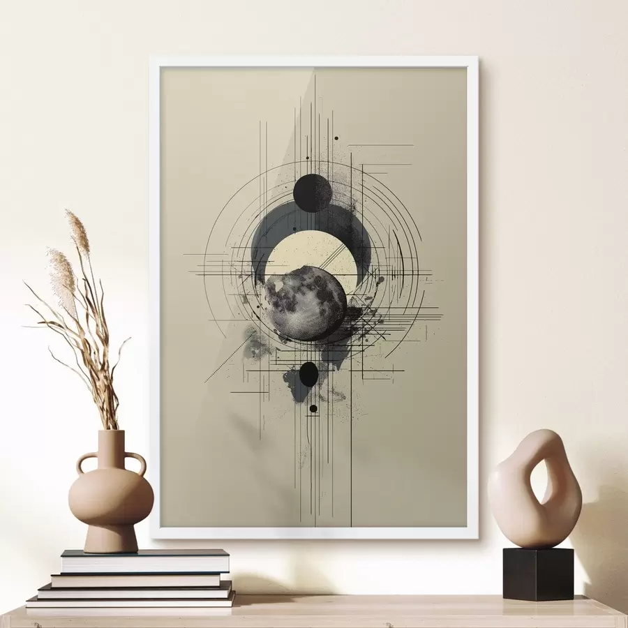 Papier peint Géométrie lunaire f49332
