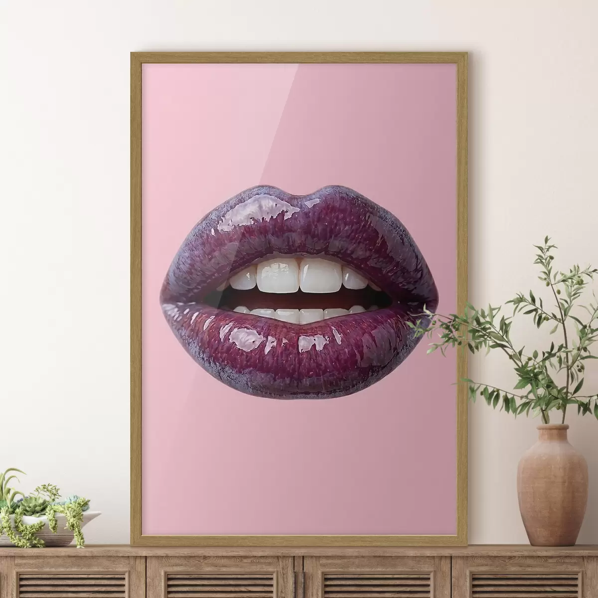Poster Lèvres prune veloutées f49337