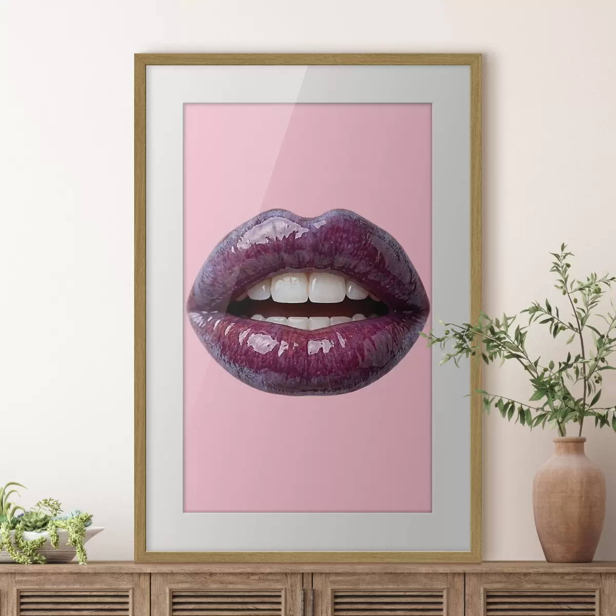 Poster Lèvres prune veloutées f49337