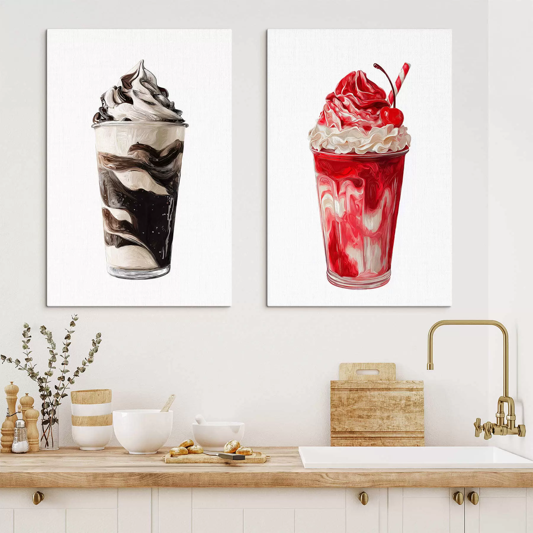 Tableau Duo de milkshakes de dessert m30504