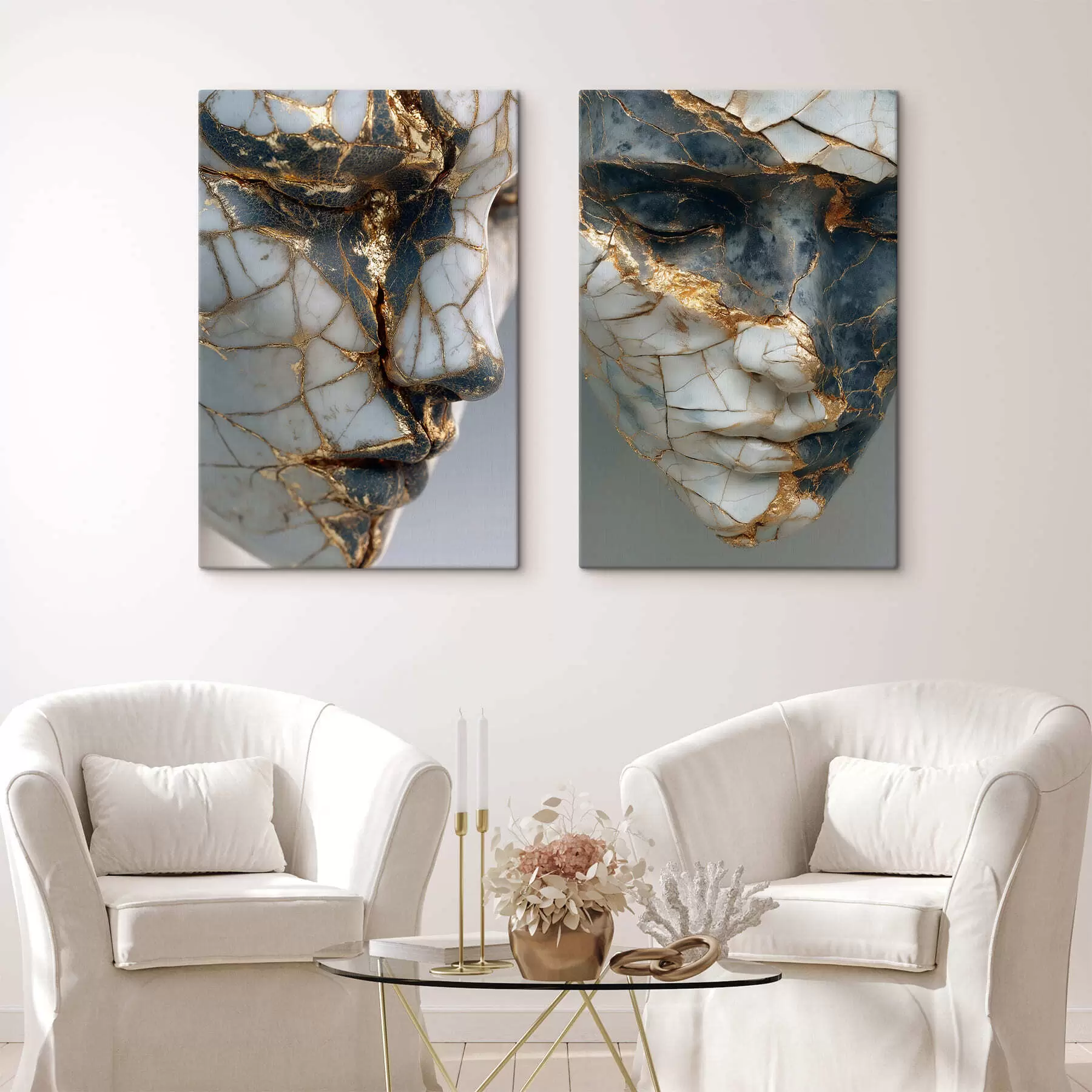 Tableau Faces de fracture du marbre m30510