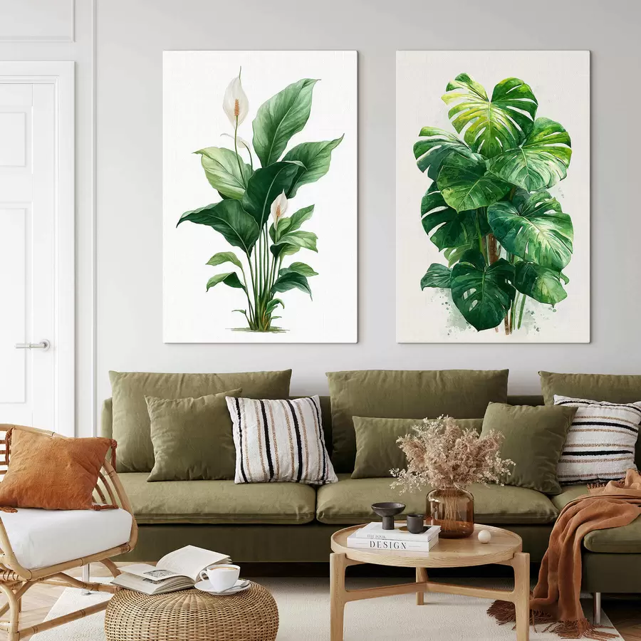 Papier peint Duo vert tropical m30513
