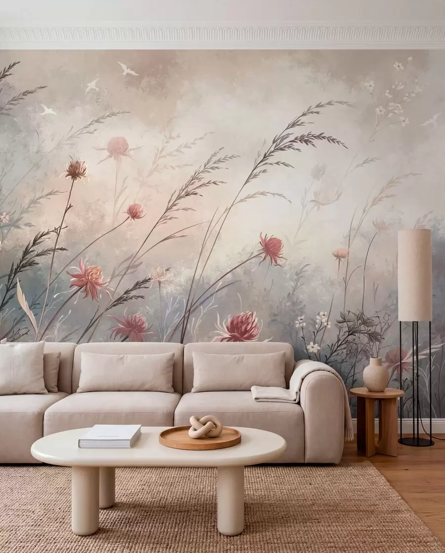 Papier peint Prairie en fleurs w05538