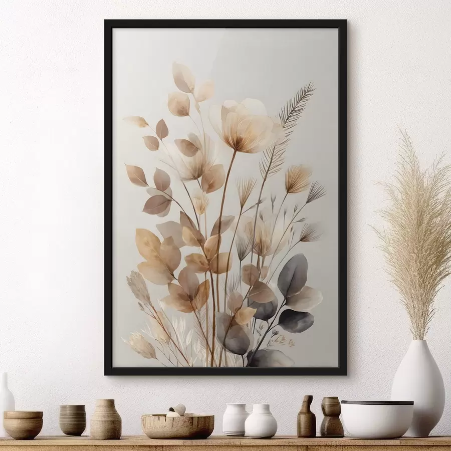 Papier peint Fleurs séchées f49233