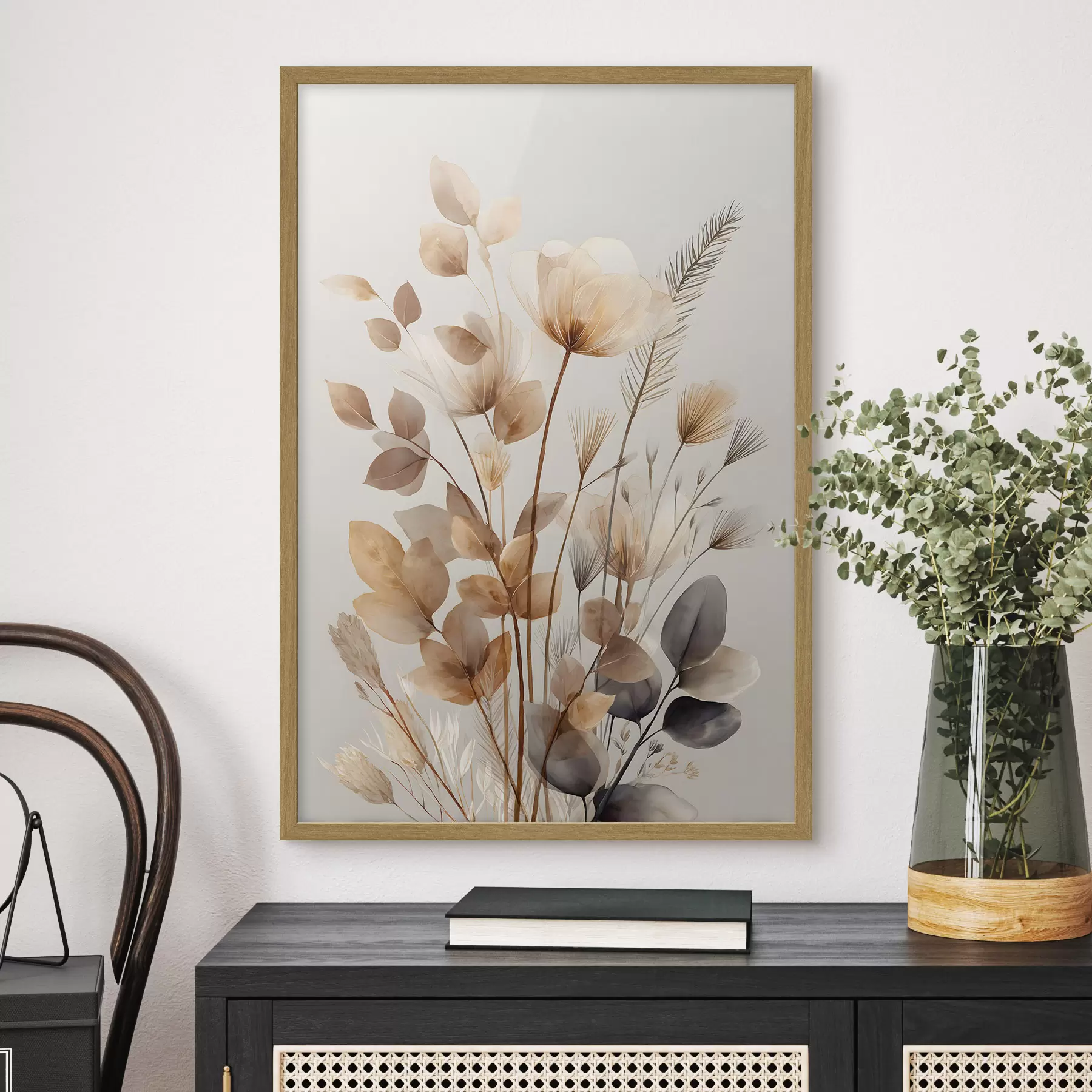 Papier peint Fleurs séchées f49233
