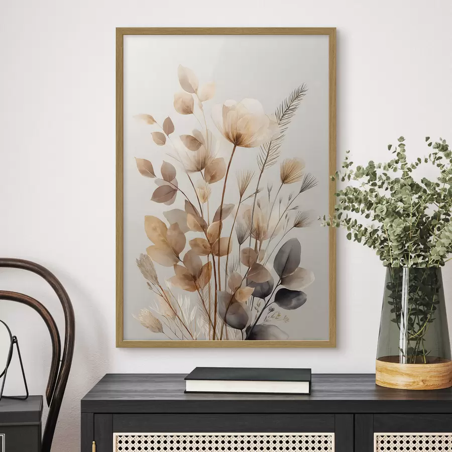 Papier peint Fleurs séchées f49233